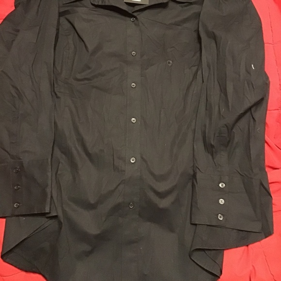 Lane Bryant Black Blouse hidden button 16,18,20,22. NWT - Picture 9 of 11